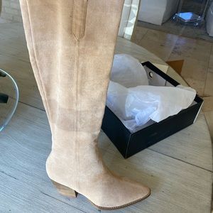 knee high taupe boots